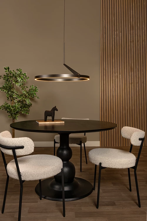 Lucide APPLAUSE - Pendant light - Ø 60 cm - LED Dim. - CCT - 1x32W 2700K/4000K - Hand Wave Sensor - Grey iron | Premium - atmosphere 1